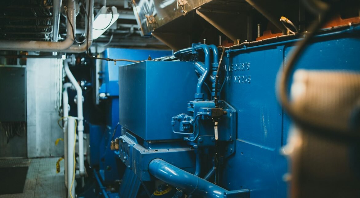 Industrial compressor plant room