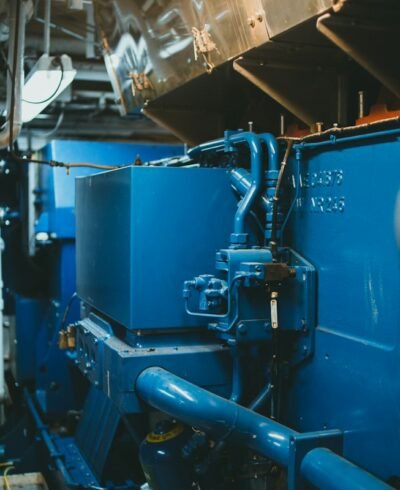 Industrial compressor plant room