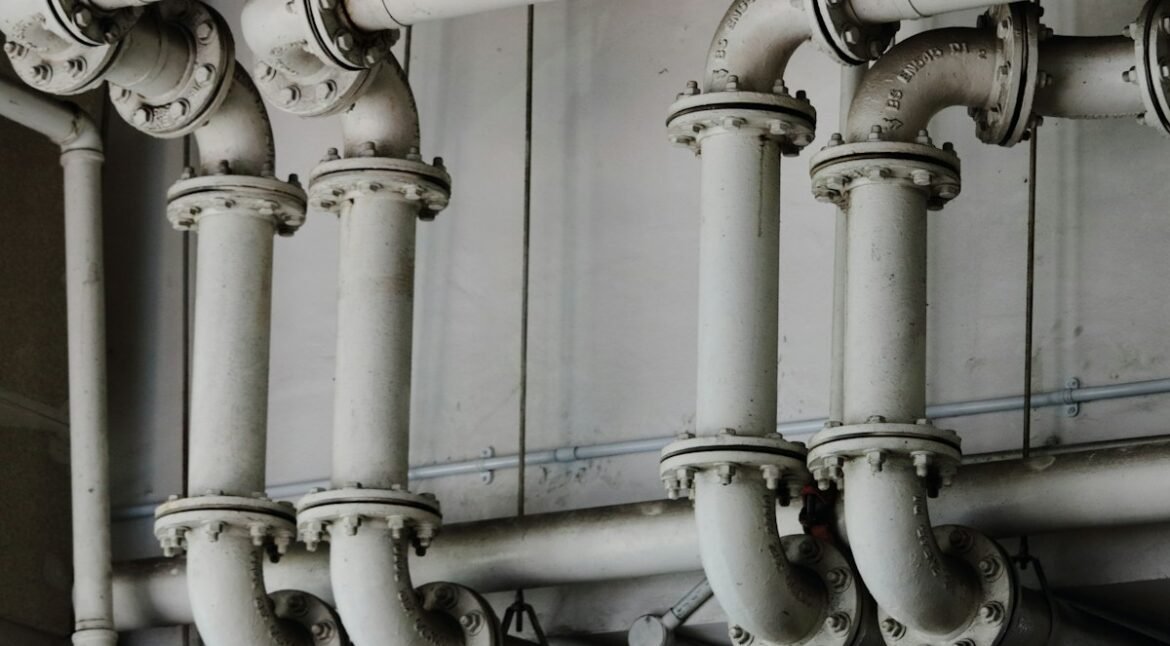 Industrial metal pipework