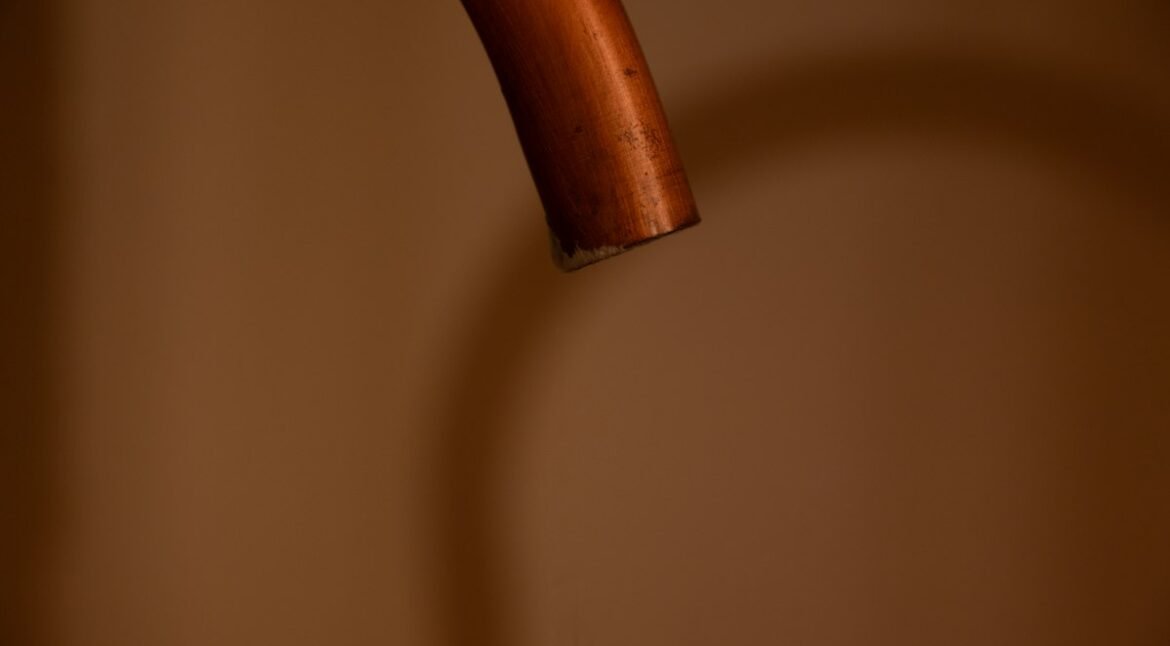 Close-up of copper pipe
